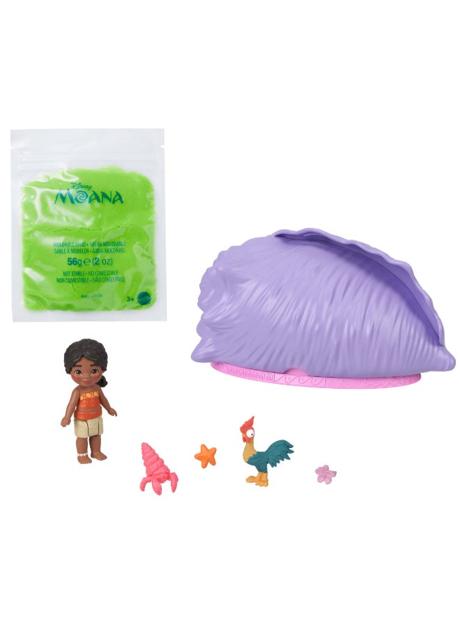 Disney Moana Surprise Small Doll or Animal Figures with Shell Playset, Moldable Sand & 3 Accessories, Inspired by Movie (Characters May Vary) - Image 5